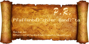 Pfaffenbüchler Renáta névjegykártya